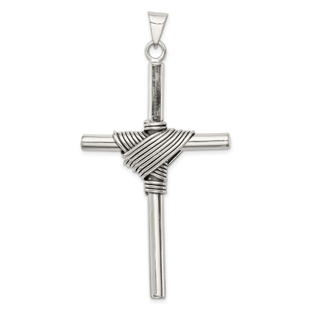 Sterling Silver Antiqued Cross Pendant QC6608