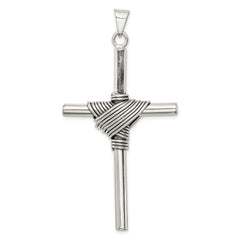Sterling Silver Antiqued Cross Pendant QC6608