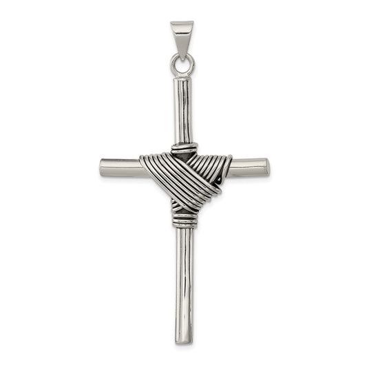 Sterling Silver Antiqued Cross Pendant QC6608