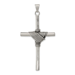 Sterling Silver Antiqued Cross Pendant QC6608