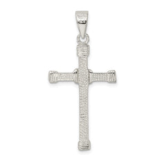Sterling Silver Polished Cross Pendant QC6655