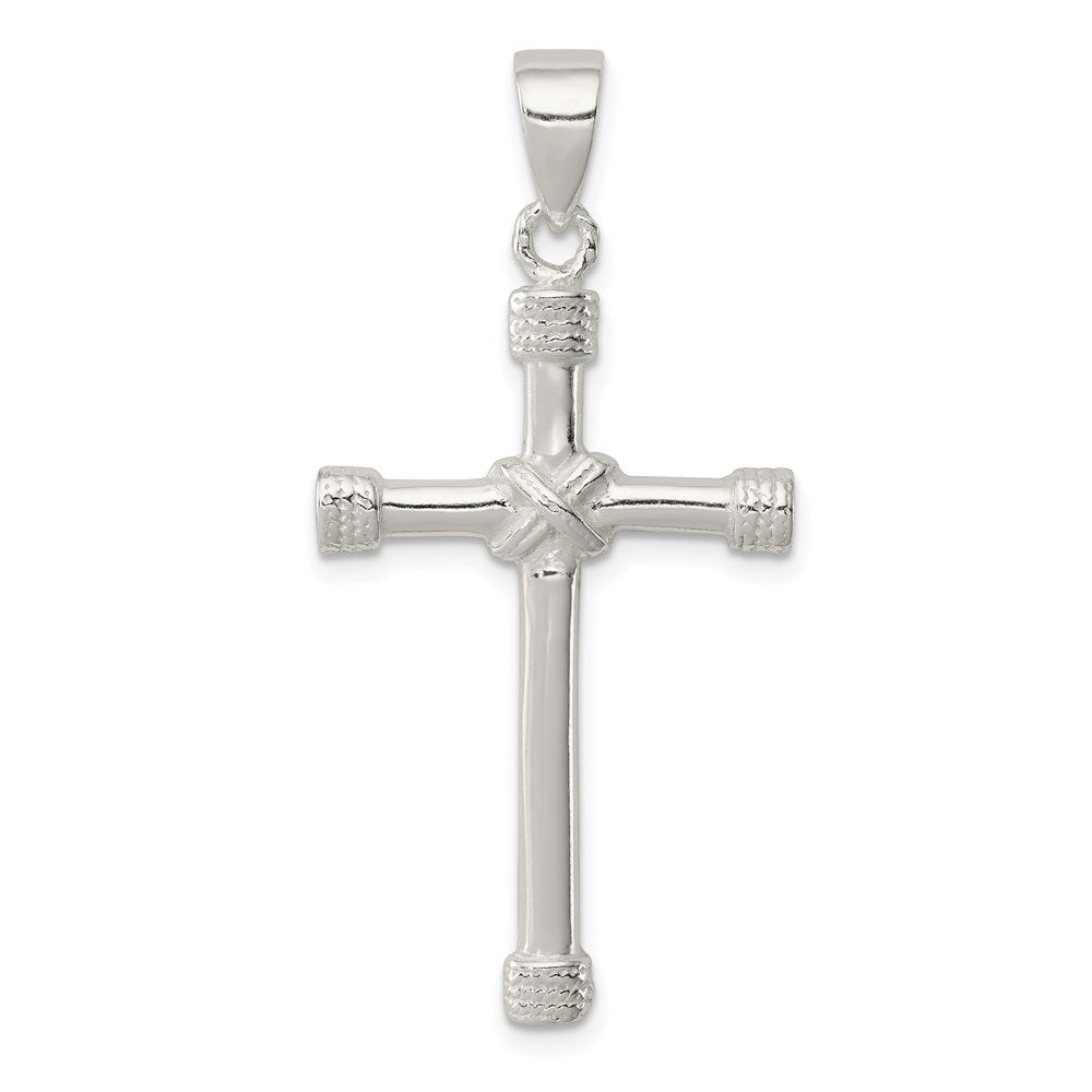 Sterling Silver Polished Cross Pendant QC6655