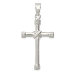 Sterling Silver Polished Cross Pendant QC6655
