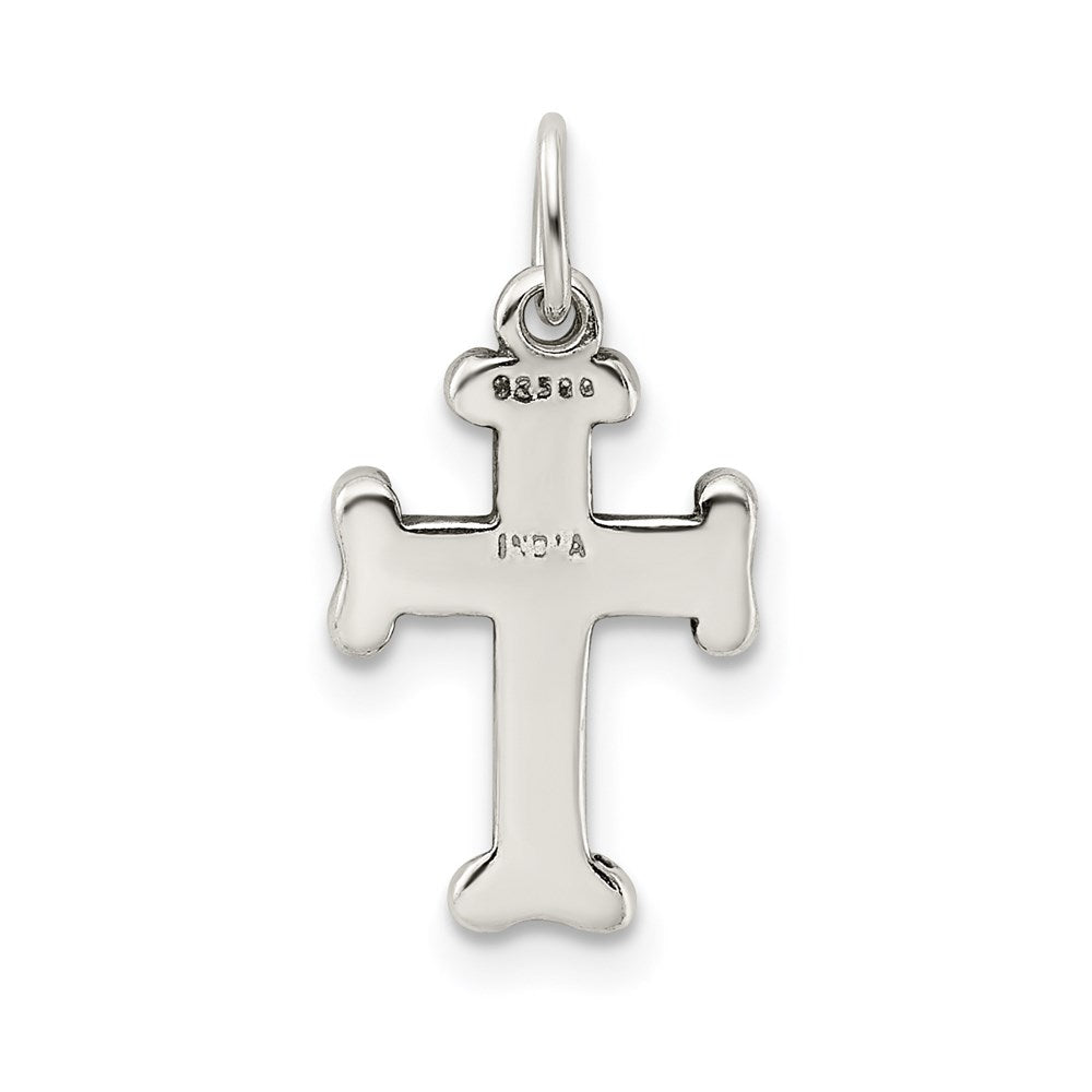 Sterling Silver Antiqued Cross Charm QC6658