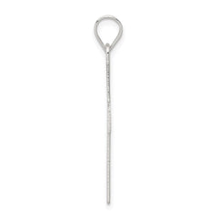 Sterling Silver Rhodium-plated Polished Lords Prayer Cross Pendant QC6661