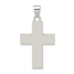 Sterling Silver Rhodium-plated Polished Lords Prayer Cross Pendant QC6661