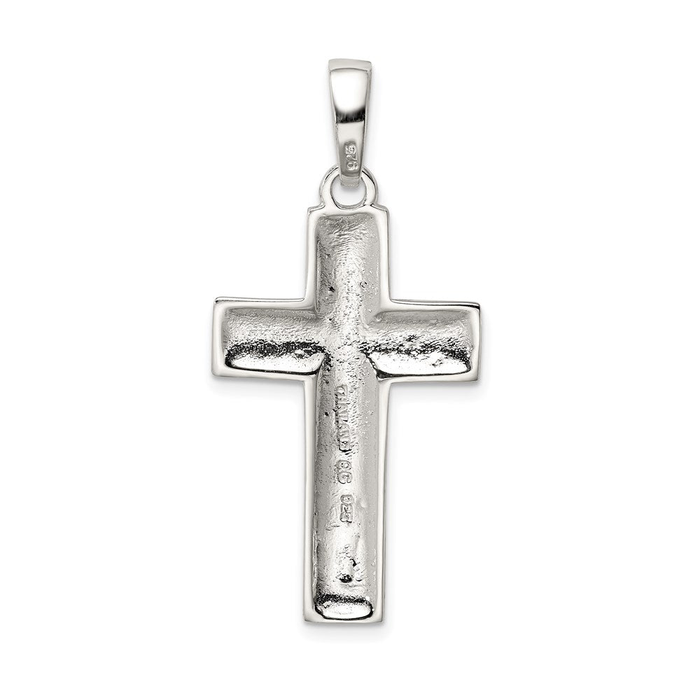 Sterling Silver Polished Cross Pendant QC6663