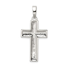 Sterling Silver Polished Cross Pendant QC6663