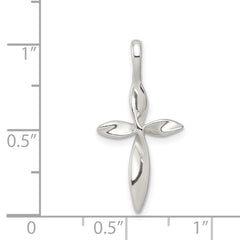Sterling Silver Twisted Cross Pendant QC6664