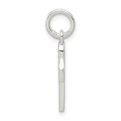 Sterling Silver Black Enamel Cross Pendant QC6674