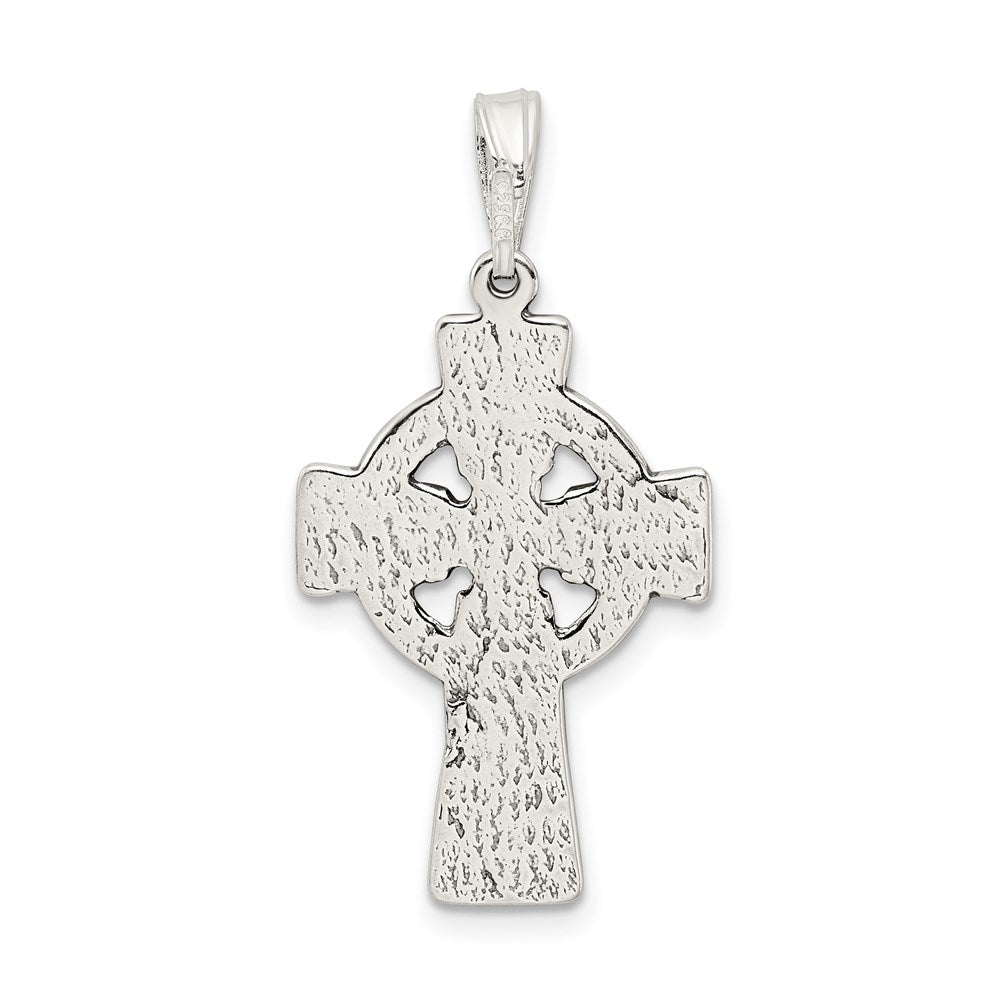 Sterling Silver Antiqued Celtic Cross Pendant QC6676