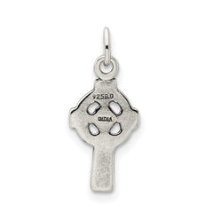 Sterling Silver Antiqued Celtic Cross Charm QC6678