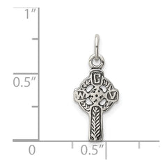 Sterling Silver Antiqued Celtic Cross Charm QC6678