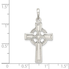 Sterling Silver Polished Cross Pendant QC6679