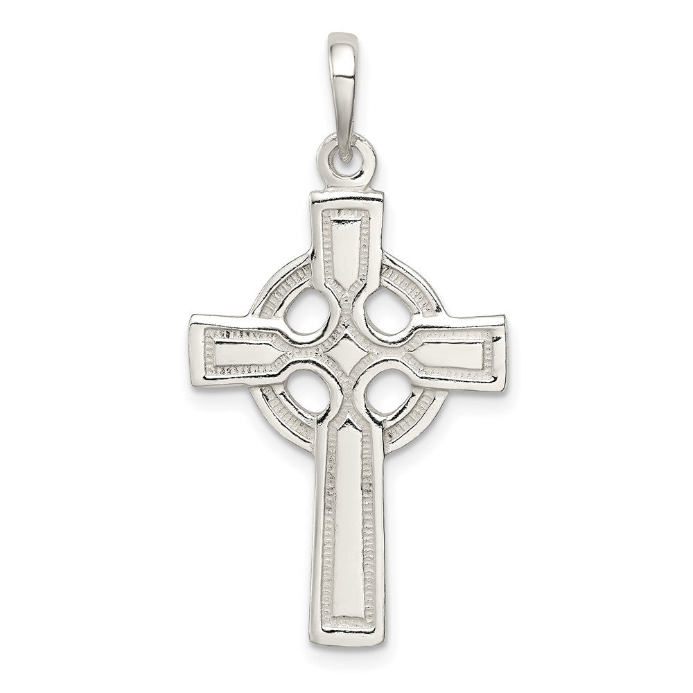 Sterling Silver Polished Cross Pendant QC6679