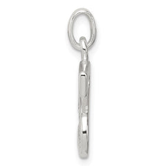 Sterling Silver White CZ Letter S Initial Pendant QC6716S