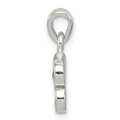 Sterling Silver CZ Letter B Initial Pendant QC6717B