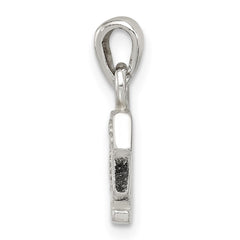 Sterling Silver CZ Letter F Initial Pendant QC6717F