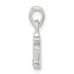 Sterling Silver CZ Letter K Initial Pendant QC6717K