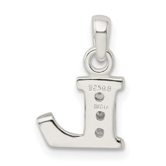 Sterling Silver CZ Letter L Initial Pendant QC6717L