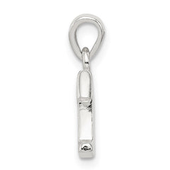 Sterling Silver CZ Letter T Initial Pendant QC6717T