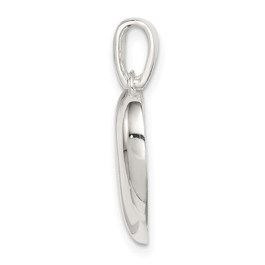 Sterling Silver Polished Heart Pendant QC6749