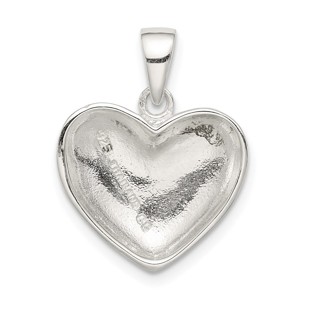 Sterling Silver Polished Heart Pendant QC6749