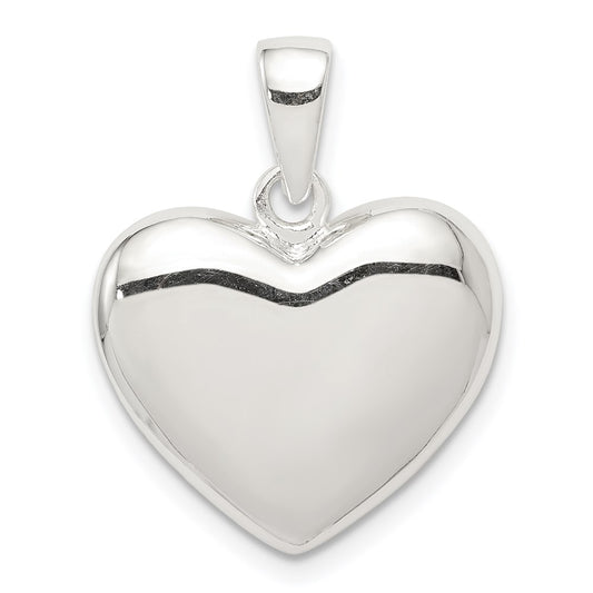 Sterling Silver Polished Heart Pendant QC6749