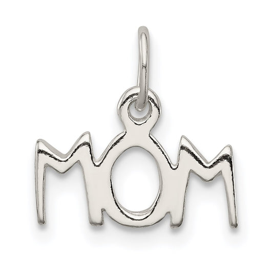 Sterling Silver Polished Mom Charm QC6755