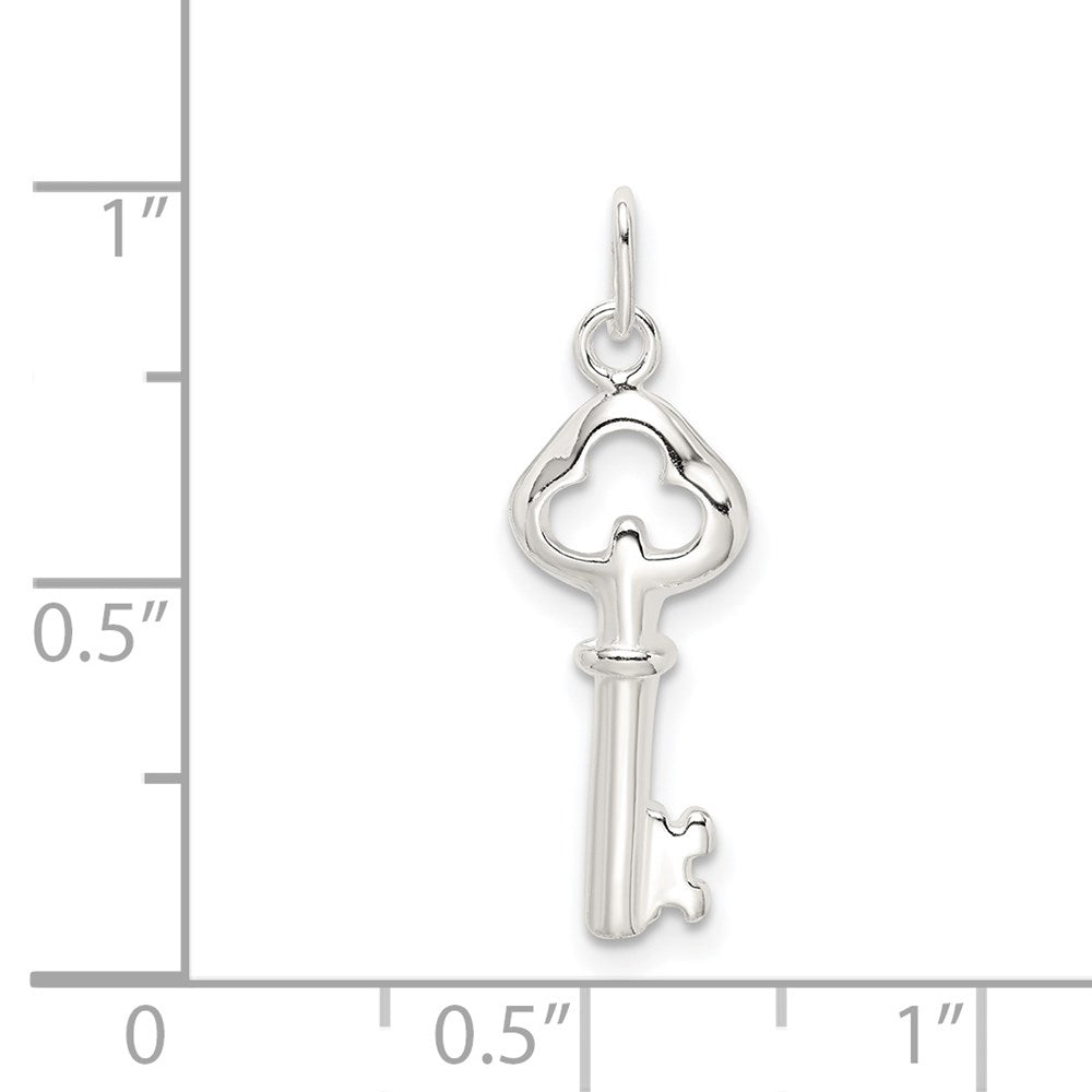 Sterling Silver Key Charm QC6780