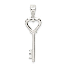 Sterling Silver Polished Key Pendant QC6781