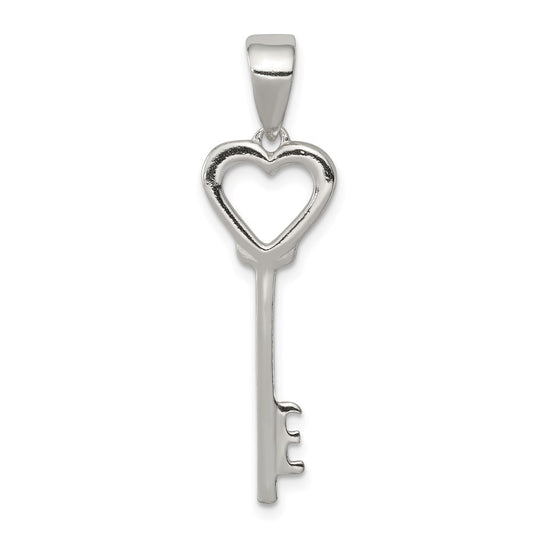 Sterling Silver Polished Key Pendant QC6781