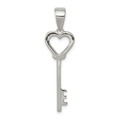 Sterling Silver Polished Key Pendant QC6781