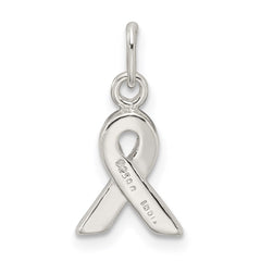 Sterling Silver Red Enameled Awareness Charm QC6830