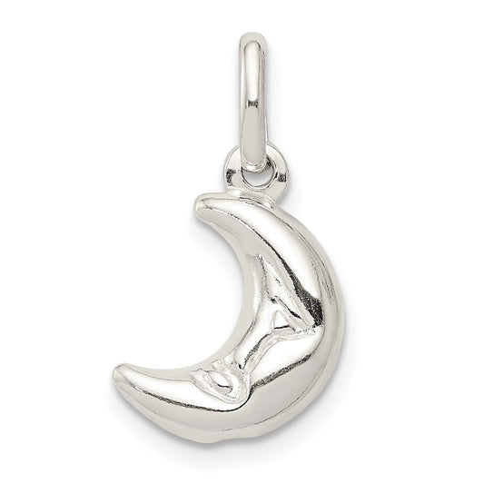 Sterling Silver 3-D Half Moon Charm QC6845