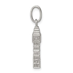 Sterling Silver Rhodium-plated Big Ben Charm QC6901