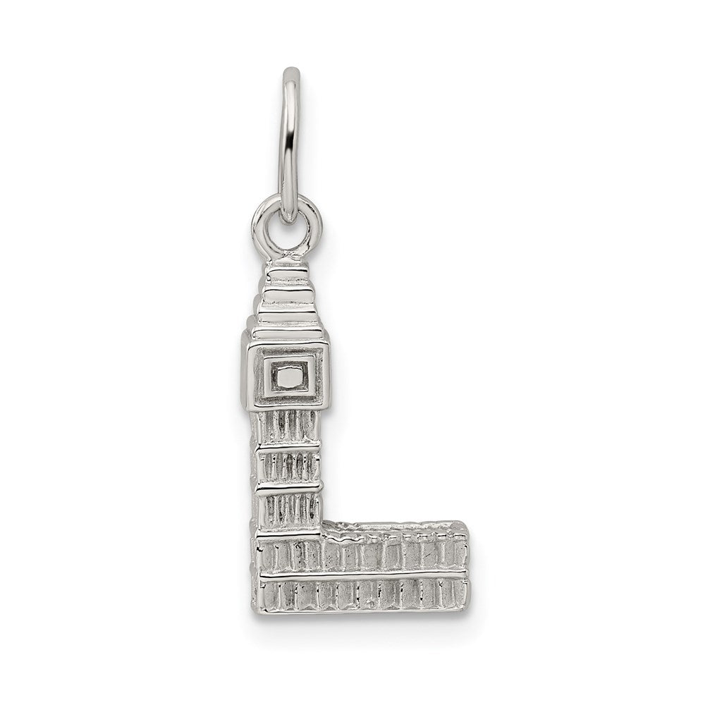 Sterling Silver Rhodium-plated Big Ben Charm QC6901