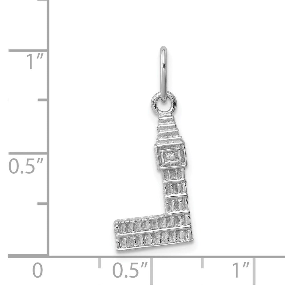 Sterling Silver Rhodium-plated Big Ben Charm QC6901