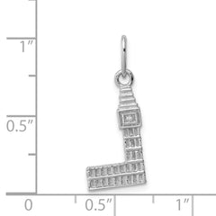 Sterling Silver Rhodium-plated Big Ben Charm QC6901