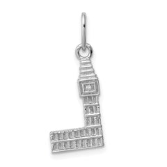 Sterling Silver Rhodium-plated Big Ben Charm QC6901