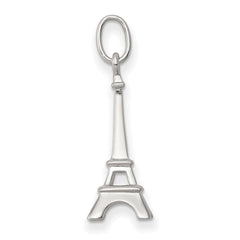 Sterling Silver Rhodium-plated Eiffel Tower Charm QC6904