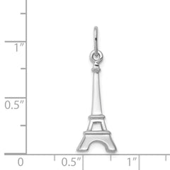 Sterling Silver Rhodium-plated Eiffel Tower Charm QC6904