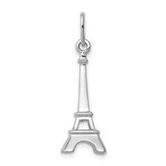 Sterling Silver Rhodium-plated Eiffel Tower Charm QC6904
