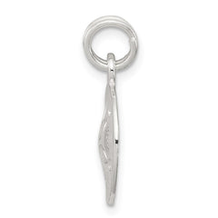 Sterling Silver Rhodium-plated Polished Sand Dollar Charm QC6913