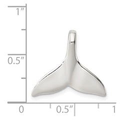 Sterling Silver Whale Tail Slide Pendant QC6941