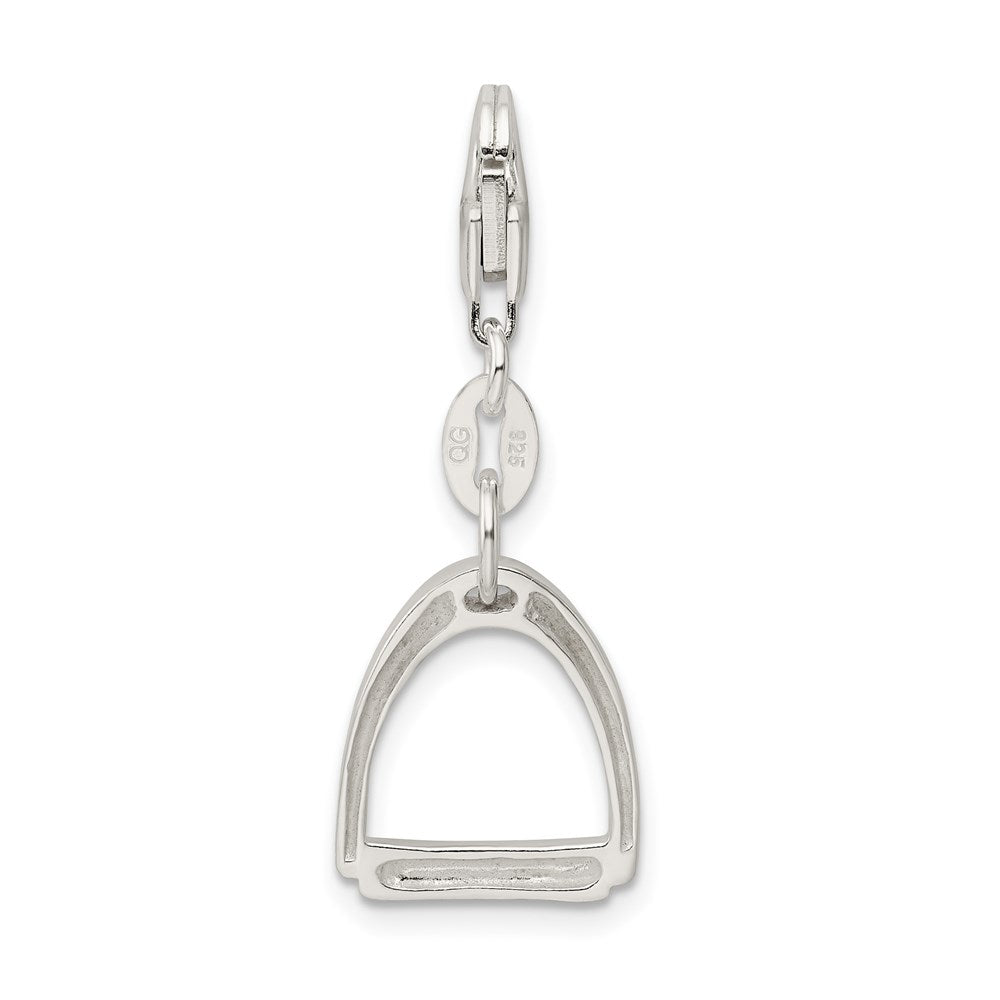 Sterling Silver Small Polished Horse Stirrup Charm QC6963