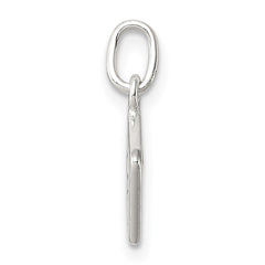 Sterling Silver Enameled Ace Of Spades Card Charm QC6986