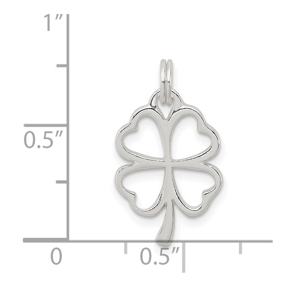 Sterling Silver Four Leaf Clover Charm QC6993