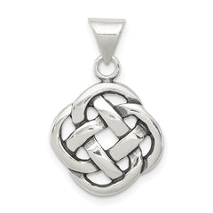 Sterling Silver Antiqued Celtic Knot Pendant QC7007