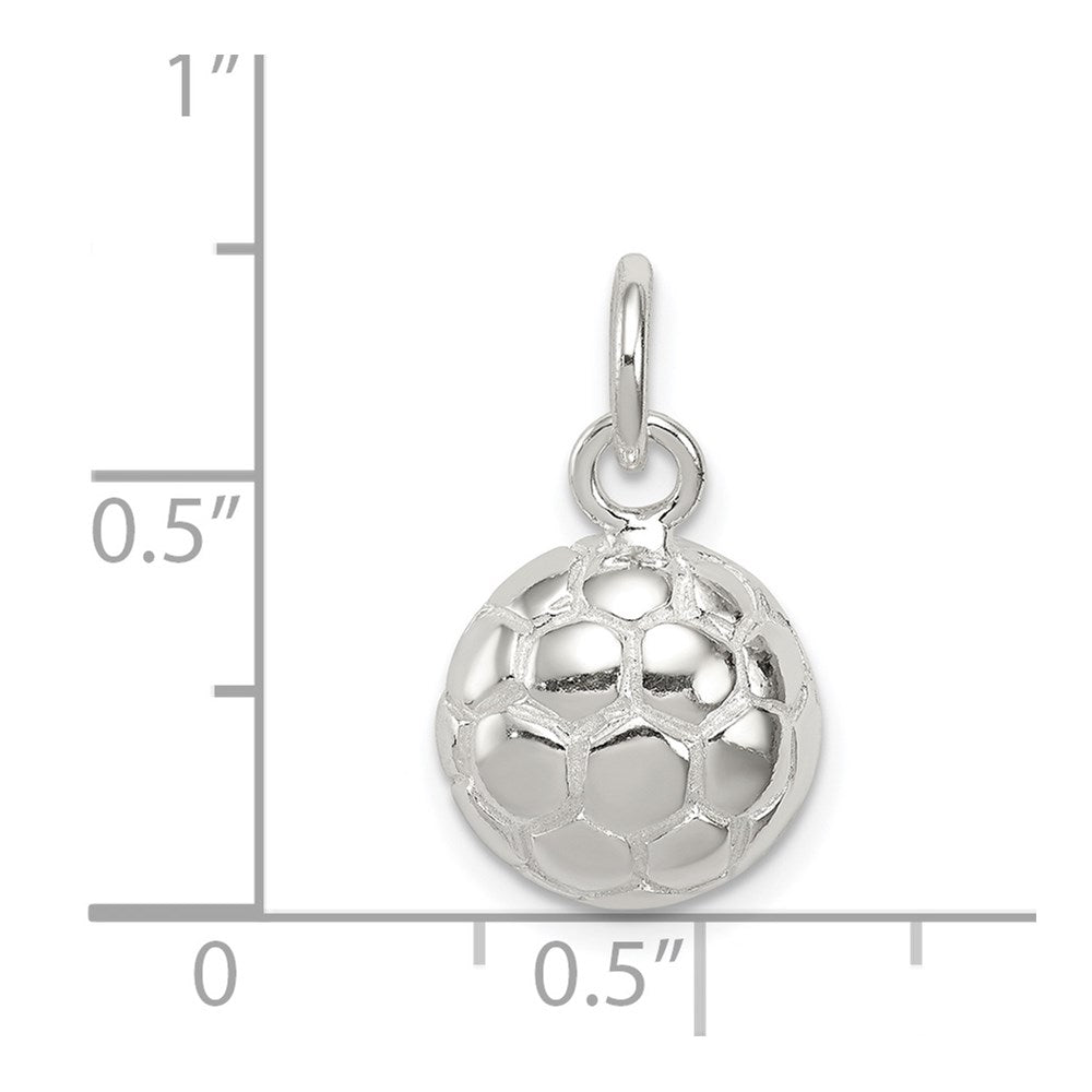 Sterling Silver Soccer Ball Charm QC710